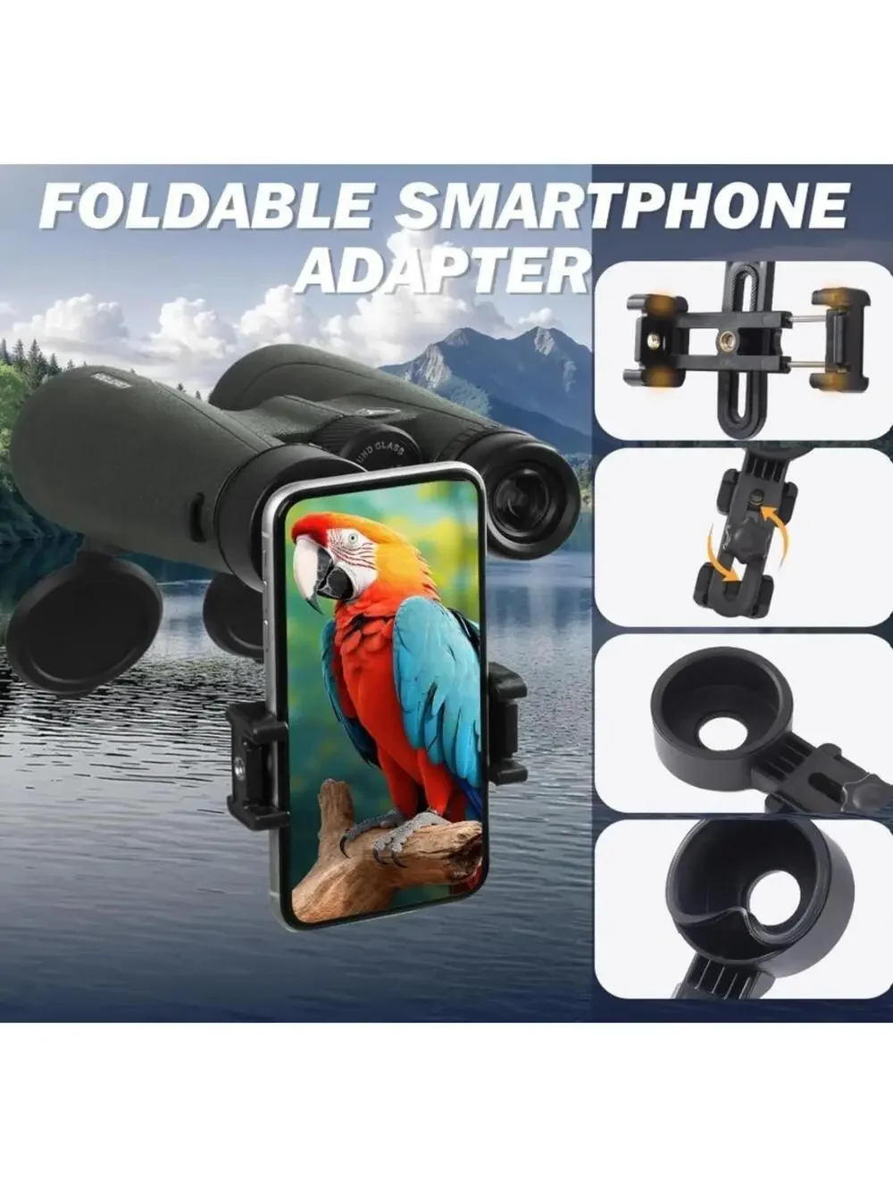 Yoelerey Binoculars for Adults High Powered with Phone Adapter, Bino Case